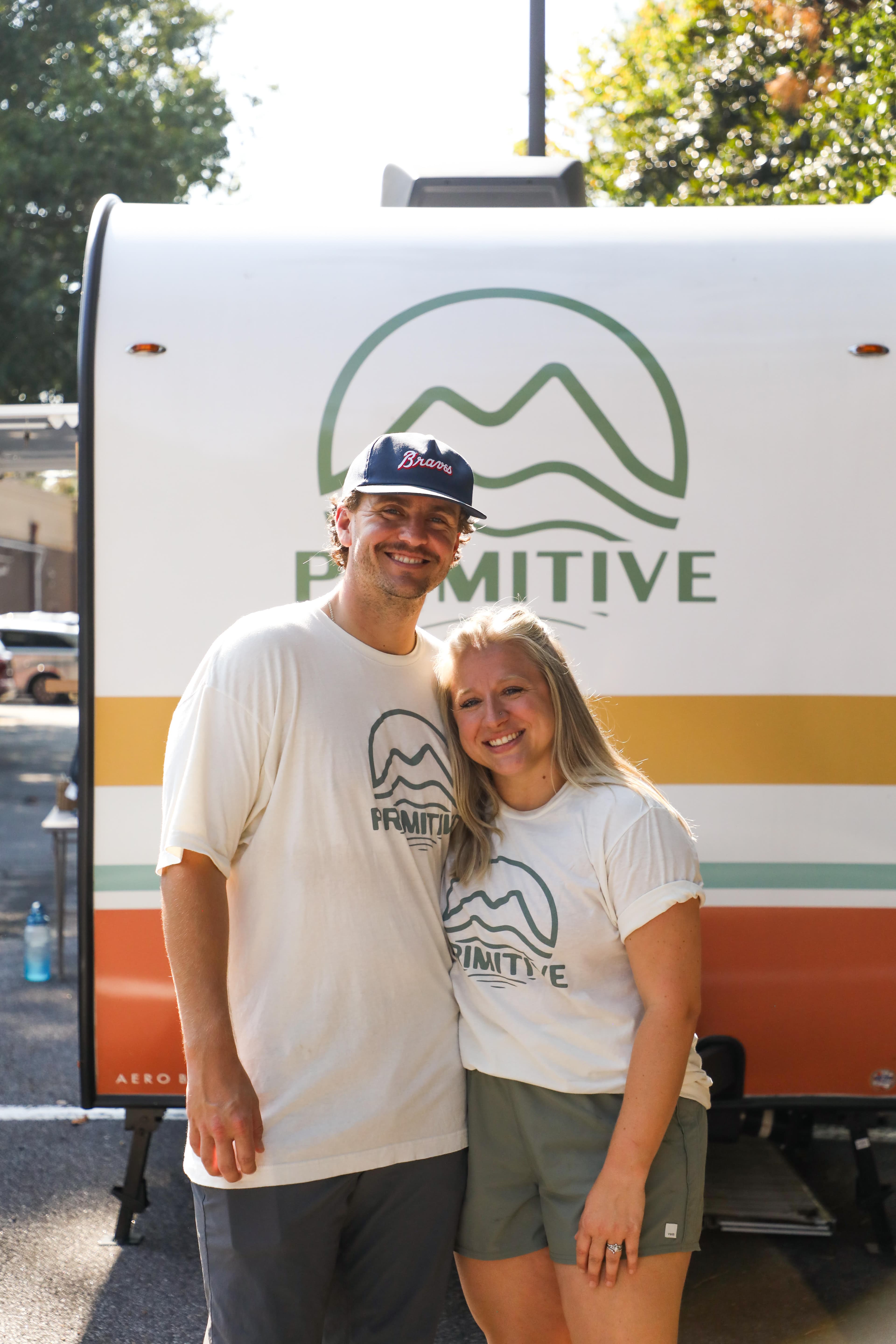 Katlyn Messick, Primitive Coffee Camper with their Aero Build trailer